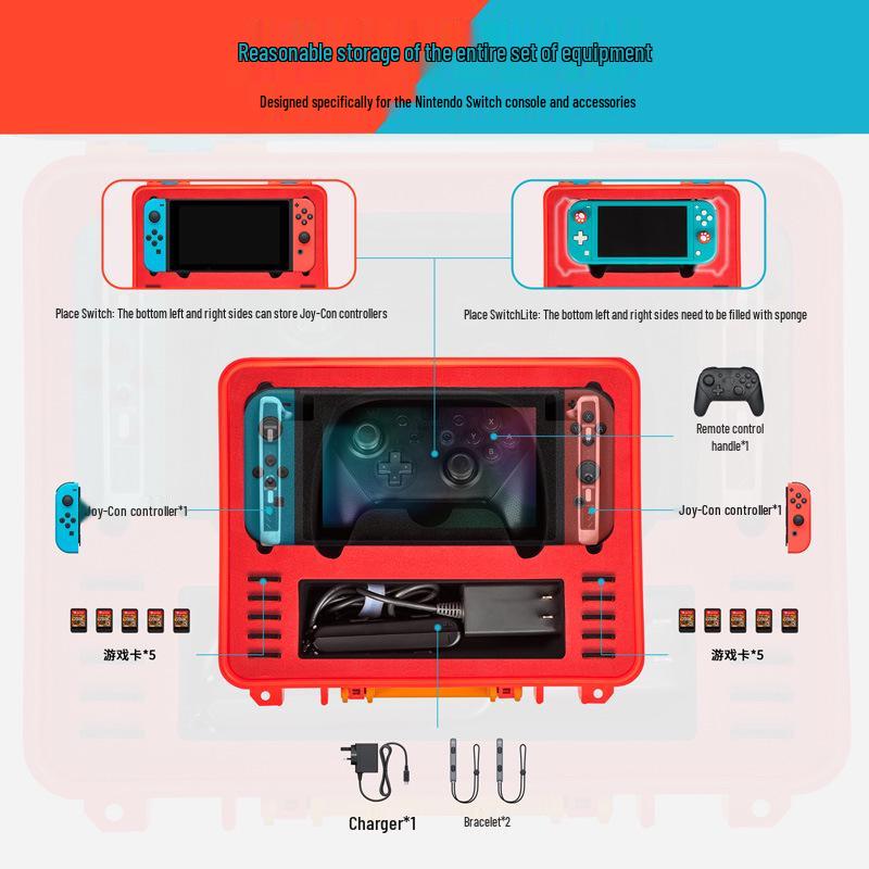 DEVASO Nintendo Switch Storage Case for Console, Controllers & Accessories - Tears of the Kingdom Edition
