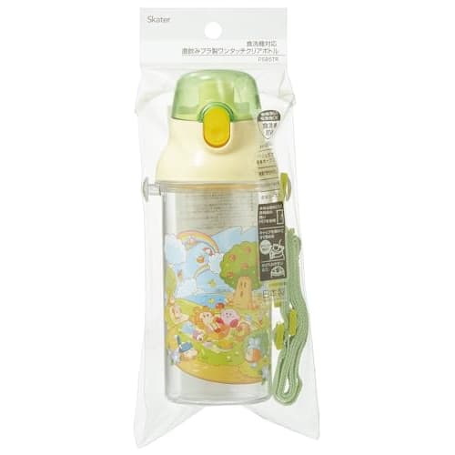 Skater Children's Plastic Water Bottle Clear 480ml One Push Type Kirby Picnic PSB5TR