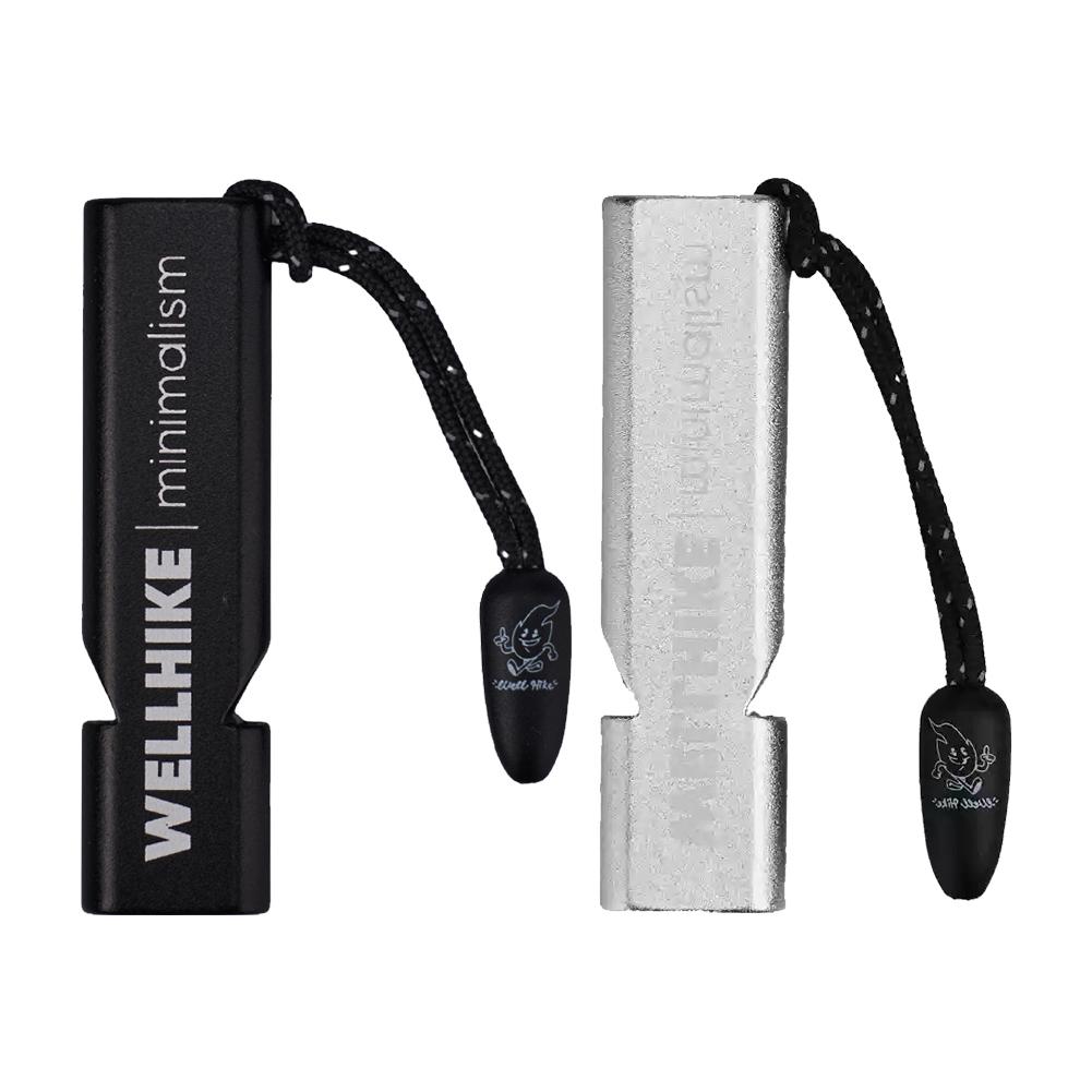 Double Tubes EDC Mini Whistles 120dB Safety Loud Whistle Aluminum Alloy Outdoor Survival SOS Whistle for Hiking Camping Fishing
