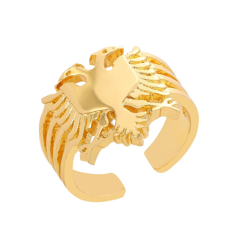 New Fashion Albanian Eagle Ring Two Color Ring Fashion