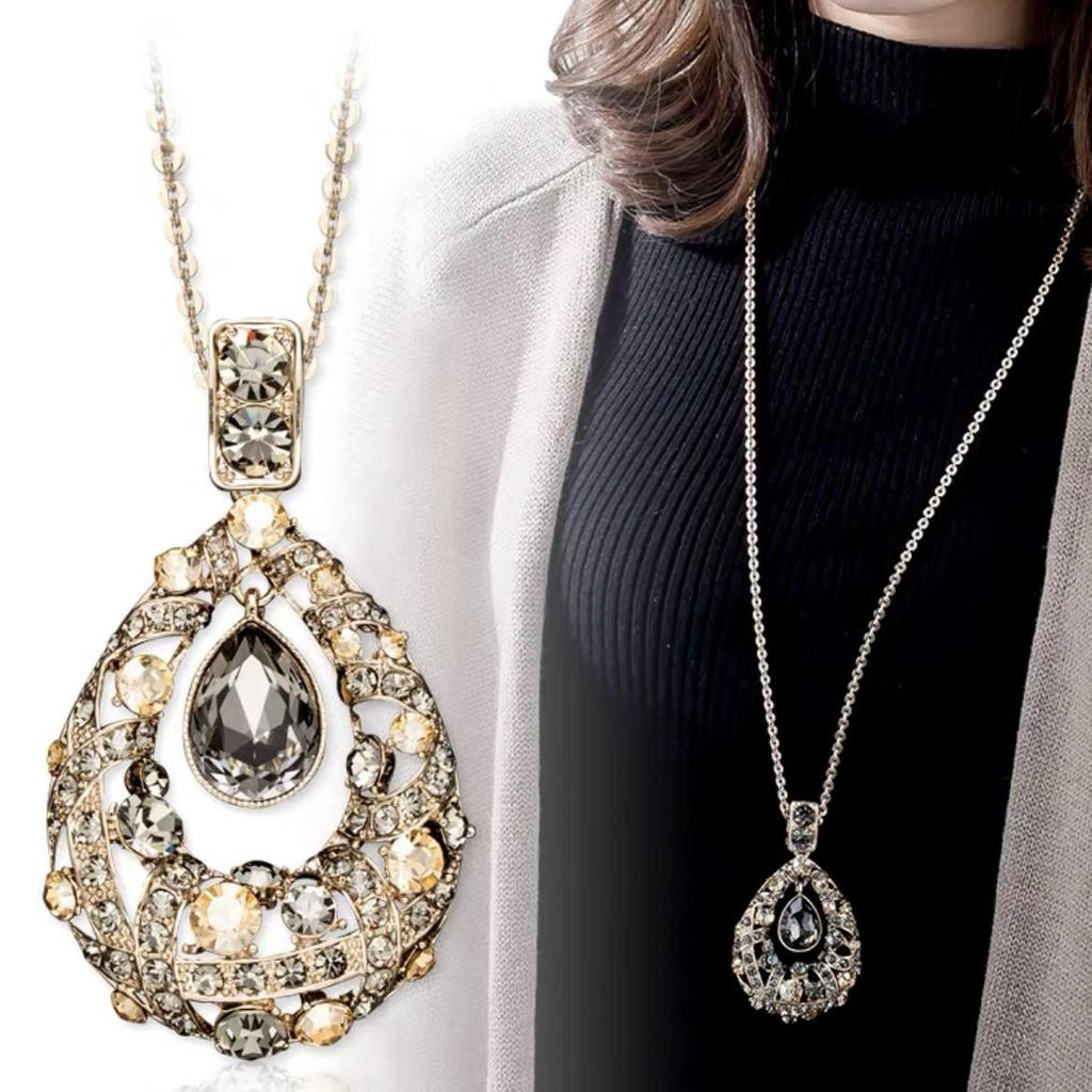 Elegant Long Necklace for Women - Versatile Autumn/Winter Sweater Chain, High-End Fashion Accessory