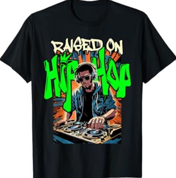 Hip Hop DJ 50th Anniversary Celebration - RAISED ON Graphic T-Shirt