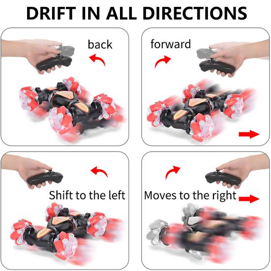 Remote Control Car 4WD 2.4GHz 360 Degree Rotation RC Stunt Crawler Off Road