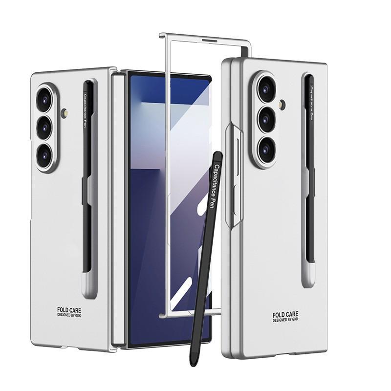 Ultra-Thin Foldable Phone Case Galaxy Z Fold7 With Built-in Stylus Holder Screen Protector