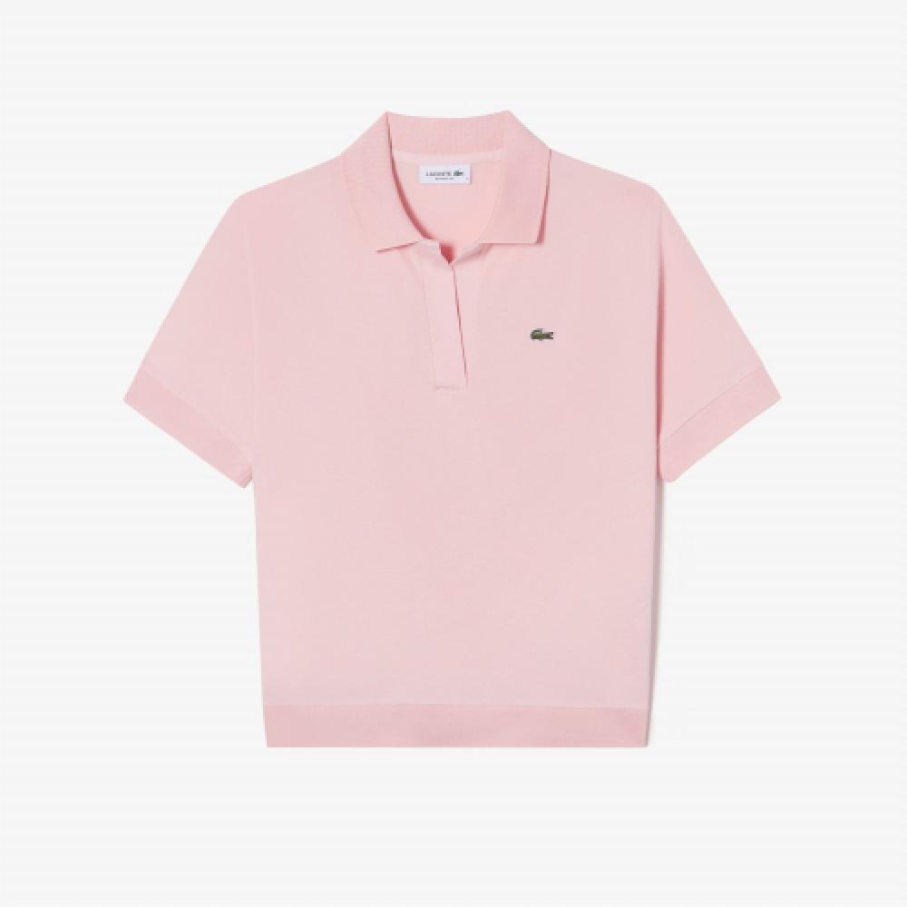 

LACOSTE Женская рубашка-поло свободного кроя Heritage [Светло-розовый]