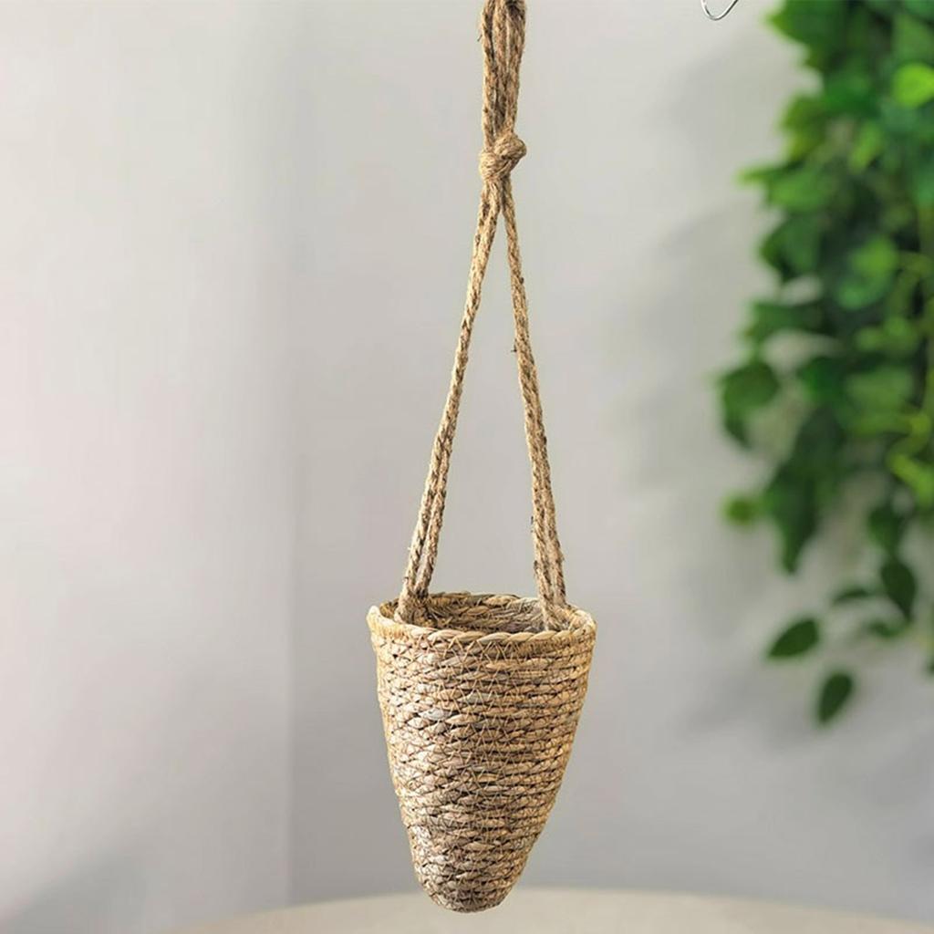 Handmade Plant Hanger Hanging Baskets Hanging Plant Container with Long Handle Suitable for Indoor Plant and Home Decors