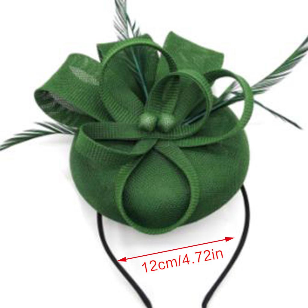 Tea Party Fascinator Hat for Party Wedding Women Feather Mesh Fascinator Hair Pin Hat Big Flower Church Cap Headdress