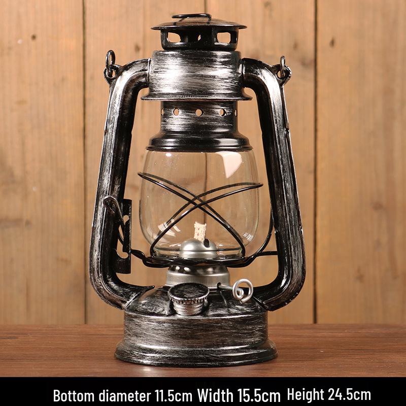 Retro Nostalgic Multi-Color Kerosene Horse Lamp - Portable Outdoor Camping & Decorative Lamp