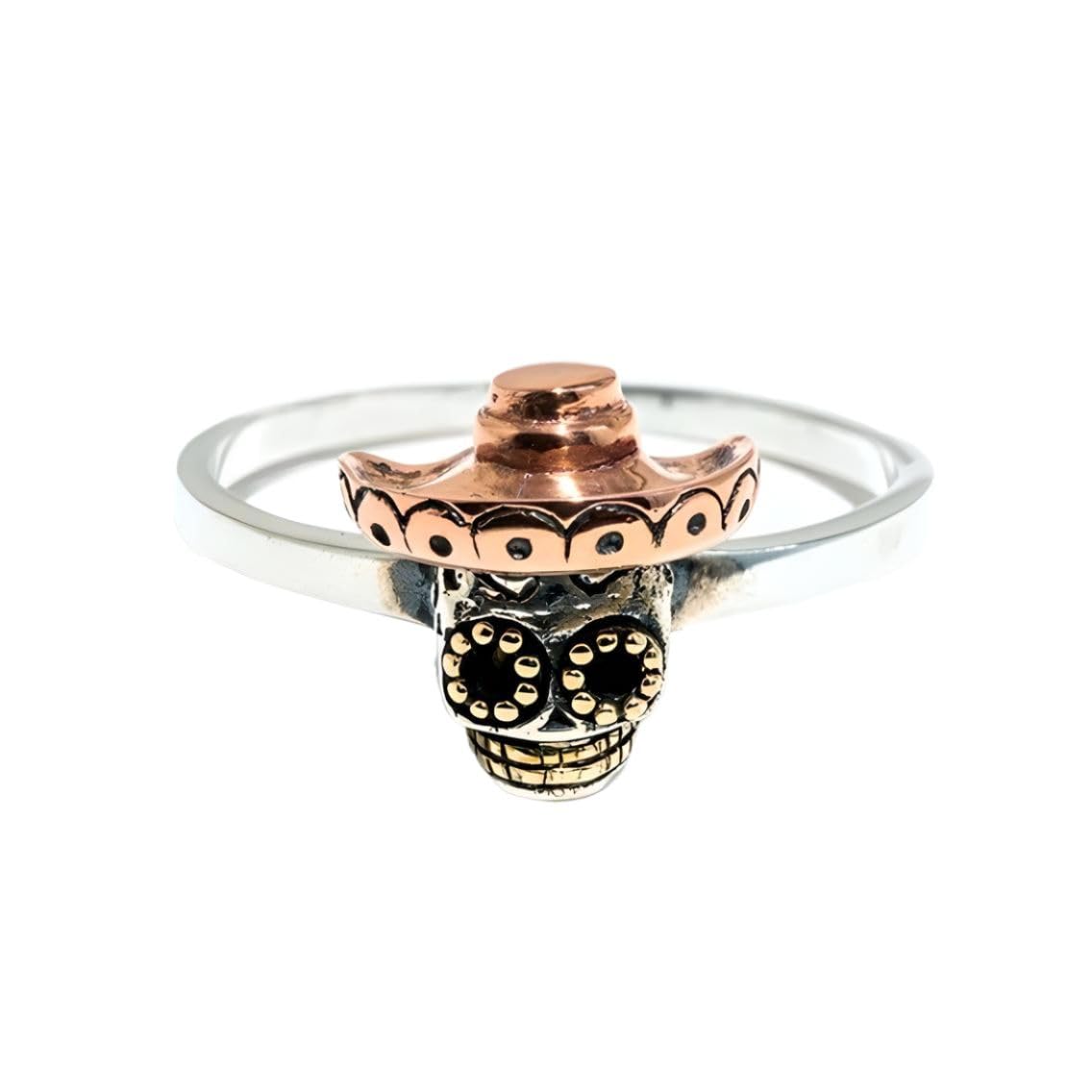 Skull Mexican Skull Good Vibrations [goodvibrations] Ring, Mexico, (17)