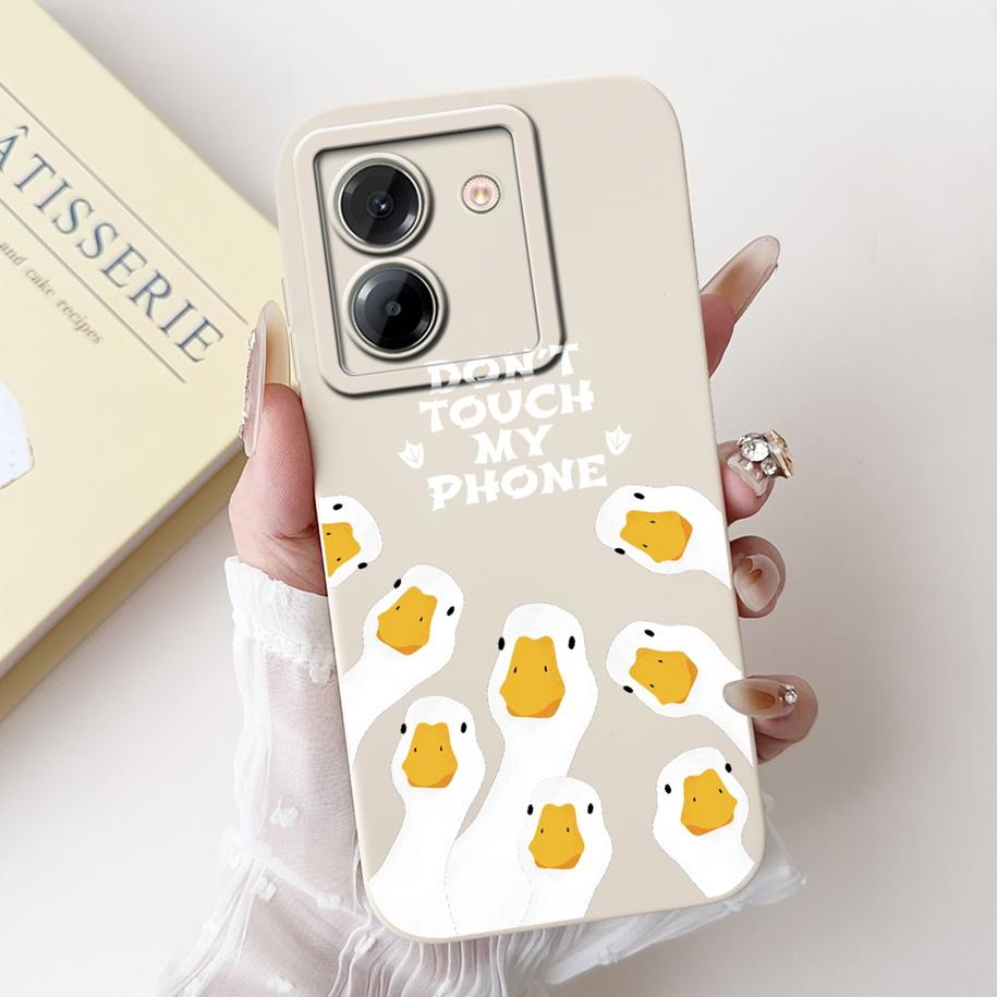 For Xiaomi Poco M7 Pro 5G Case Popular Flower Rabbit Duck Soft Liquid Silicone Cover For Xiaomi Poco M7Pro Capa 2409FPCC4G Coque
