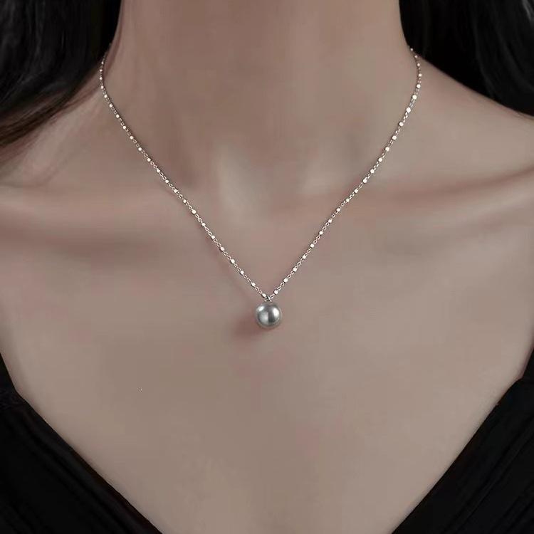 2024 New High-End 925 Sterling Silver Pearl Clavicle Necklace for Women