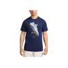 Printed Pattern Fitted Short Sleeve T-Shirt Men Tops Blue FZ8101-410