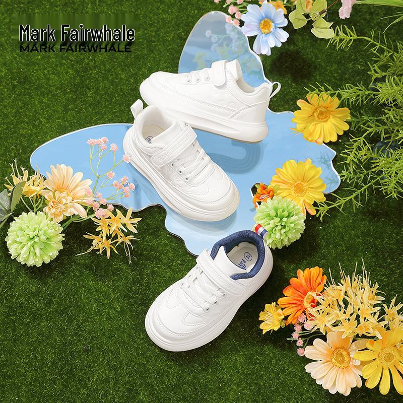 Mark Fairwhale Kids' 2025 Leather Running Shoes: Wear-Resistant, Non-Slip, Versatile Design for Spring/Autumn