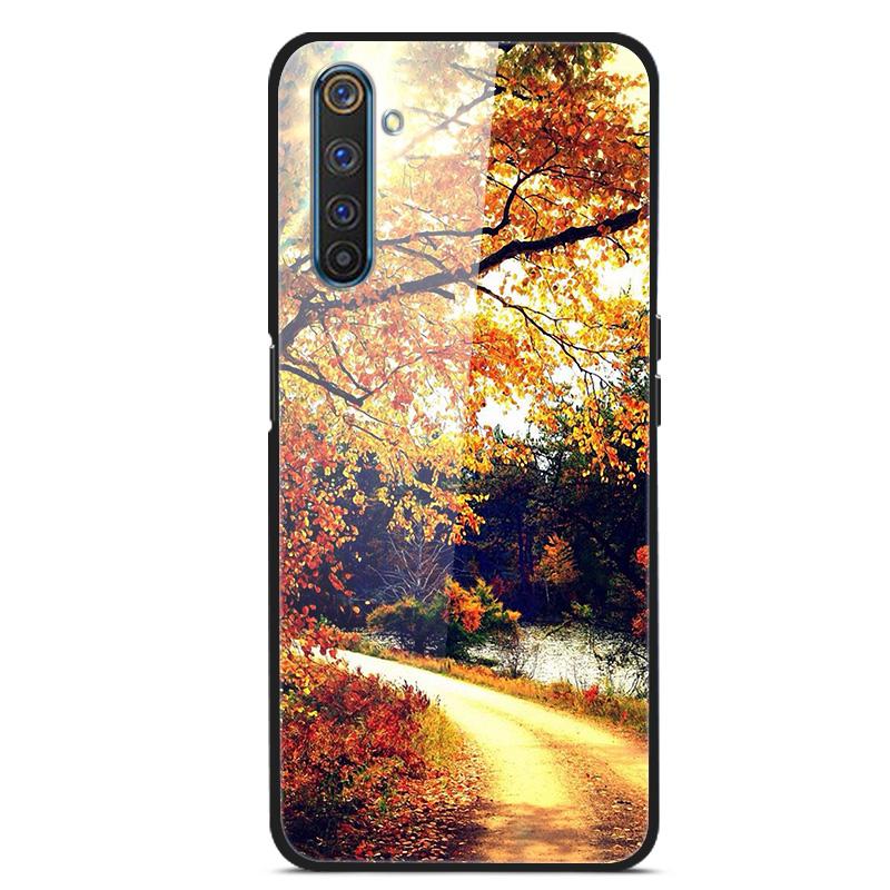 Para OPPO Realme 6 pro Fundas Vidrio Templado Cubierta Trasera del Teléfono para Realme 6pro Fundas con Parachoques de Silicona coque en Realme6 6S 6 s 6i