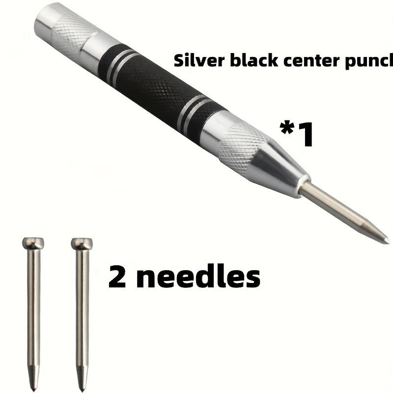 5" Heavy Duty Steel Automatic Center Punch with Adjustable Tension and Glass Breaker Tool