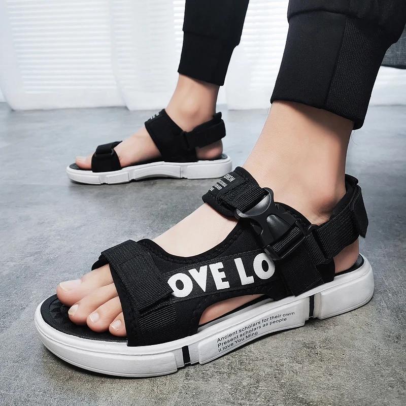 Men Sandals Soft Comfortable Non-Slip Men Shoes High Quality Woven Beach Sandals Mens Gladiator Sandals Summer Casual Flat Shoes