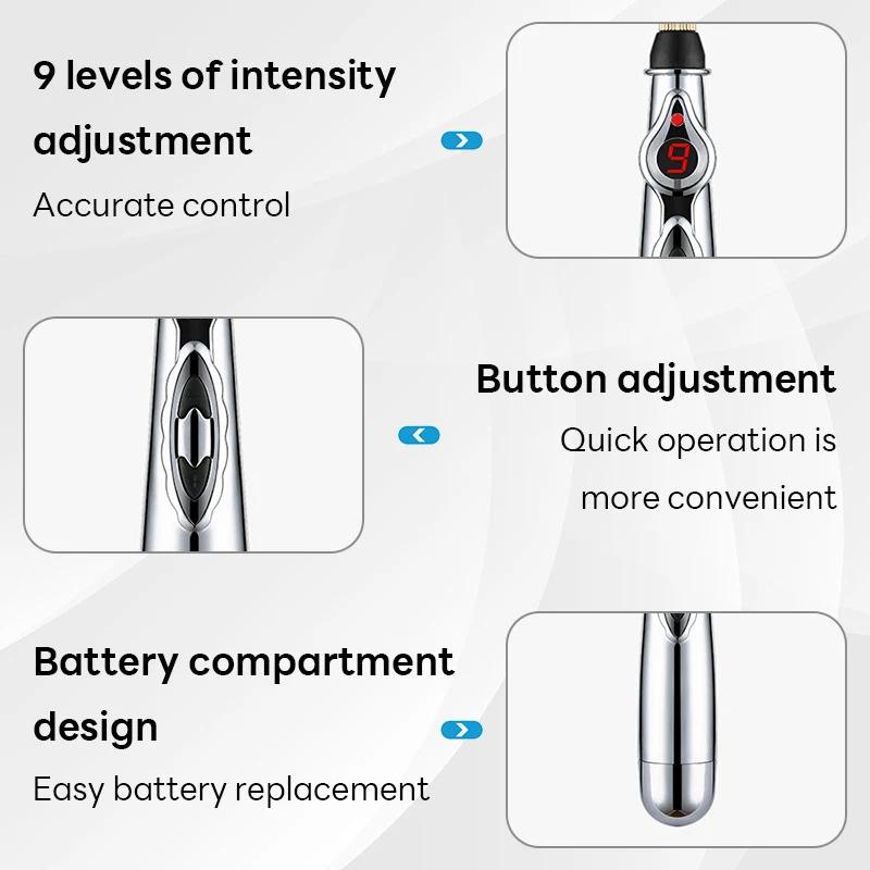 Electronic Acupuncture Massage Pen Lightweight Meridian Energy Pain Relief Tool for Students Head Tiredness Relief Use
