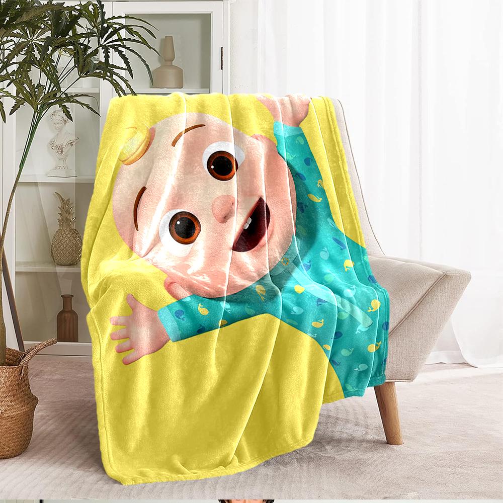 Coperta Stampata a Tema CoComelon - Perfetta per Divano, Letto, Viaggi e Uso Esterno | Lavabile in Lavatrice, Accogliente e Durevole.