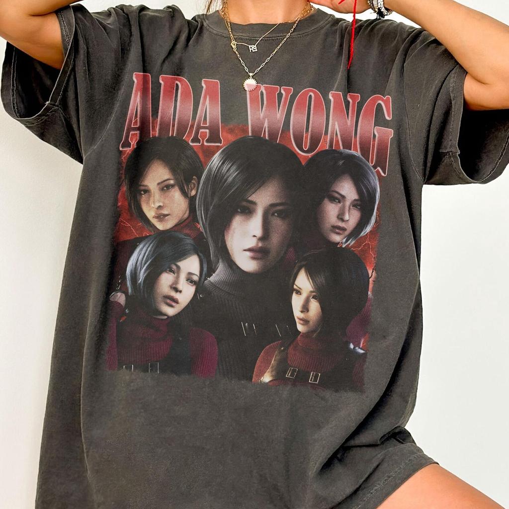Vintage Residence Evil Ada Wong Bootleg T-Shirt, Gaming Waifu Shirt, Streetwear Unisex T-Shirt