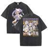 Hot Sale Anime Peripherals Frieren: Beyond Journey's End Graphic Print T-Shirt Men Women Streetwear Fashion Vintage Washed Cotton Summer New Tee