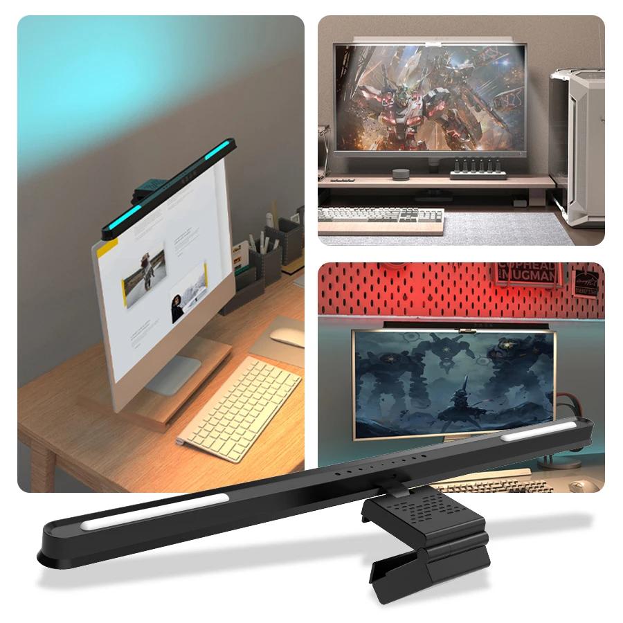 RGB LED Desk Lamp Computer Monitor Light Bar Screen Hanging Atmosphere Lamp Eye Protect Learning Work Gaming Reading Night Light