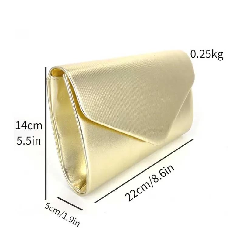 Luxury Design Women's Evening Bags Ladies Daily Clutch Envelope Handbag Daily Clutch Wedding Party Gold Chain Crossbody Bag