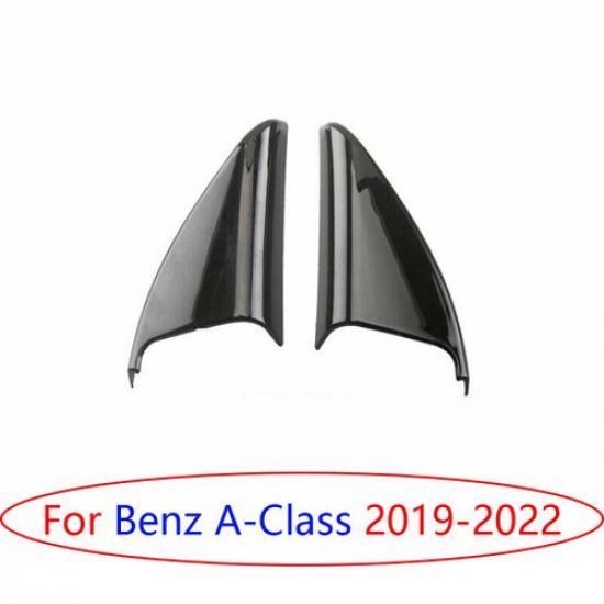 For Benz A-Class CLA 2019-2023 Gloss Black A Pillar Front Triangle Cover Trim 2X