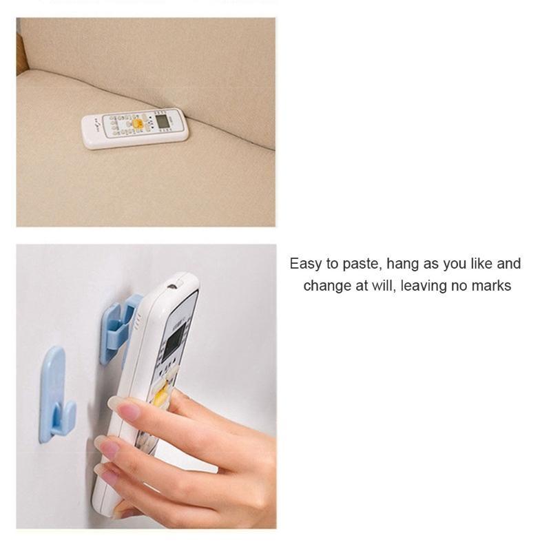 Wall Mount Remote Control Hanger 4 Pcs Adhesive Plastic Hook Set Holder China Mainland