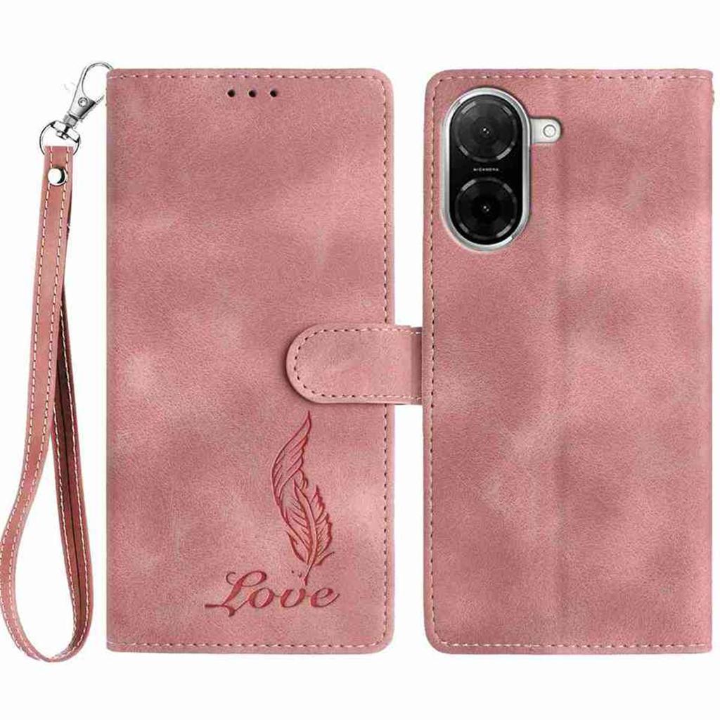 Quill Pen Embossed Pattern Flip Card Design Wallet Case for Nokia C12 C2 C210 C22 C310 C32 G310 XR21...(8-Color)