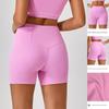 Export Fashion Contrast Color Summer High Waist Tight Nude Feel No Embarrassment Line Yoga Pants Women's Peach Hip Raise Three-Point Fitness Pants