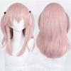 LAOBAO Cosplay Sasuga Long Pink Wig with Costume Accessory for School and Events Wig, Inui, Heat-Resistant, Twintails, Parties, Halloween, Festivals,