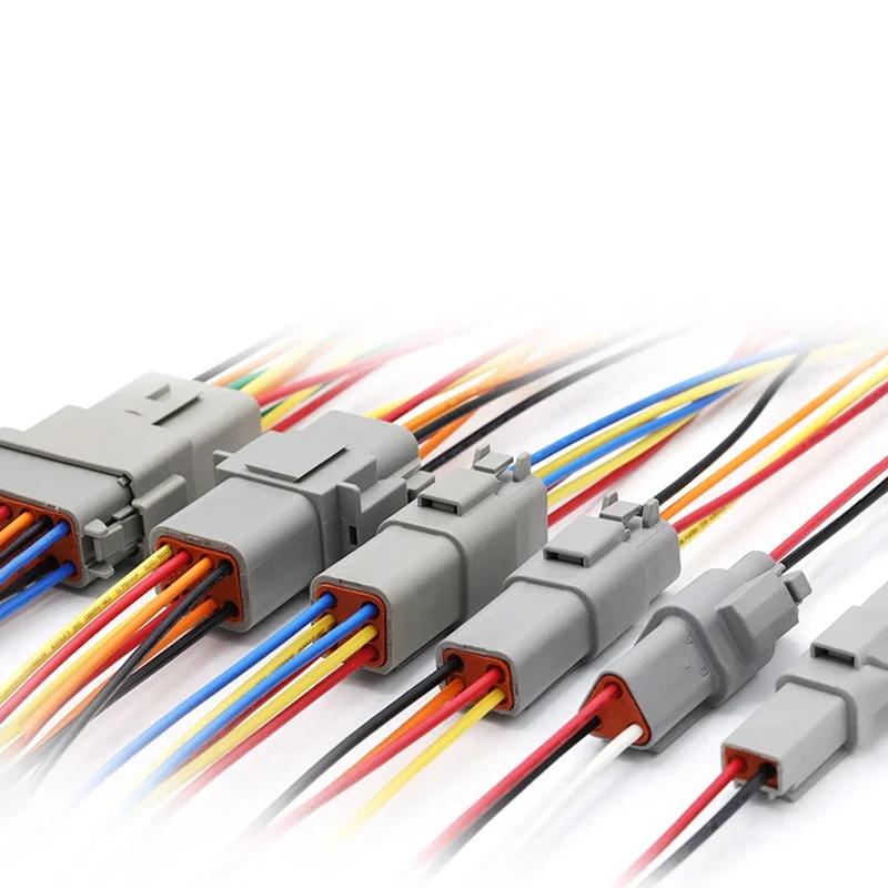 5 Sets Deutsch DT connector with 15cm Wiring harness DT06-2S/DT04-2P 2P 3P 4P 6P 8P 12P waterproof electrical connector