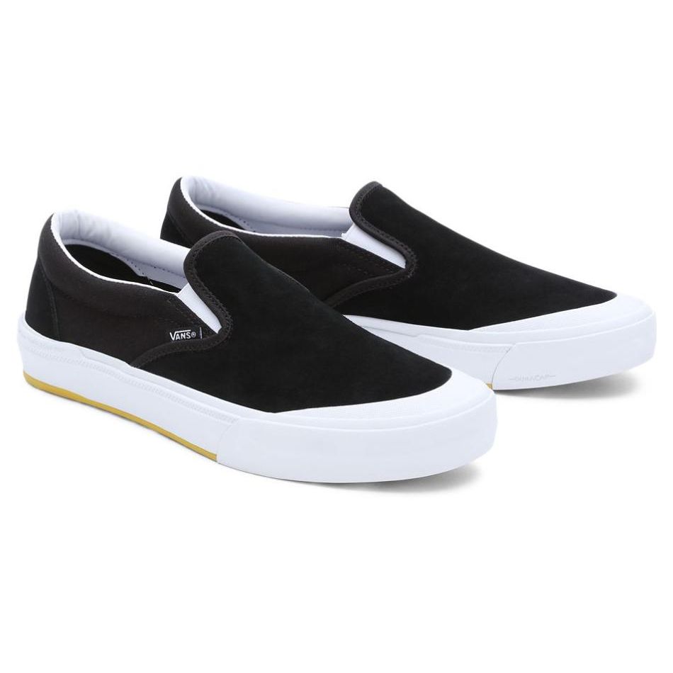 Vans Slip-On Series Marble Bmx Comfortable Versatile Low-Top Skate Shoes Unisex Skate Shoes Black White VN0005V1YL4