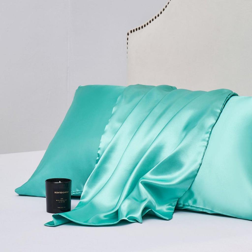 Kissenbezug aus Satinimitat - Kühler, seidiger Bettwäschebezug