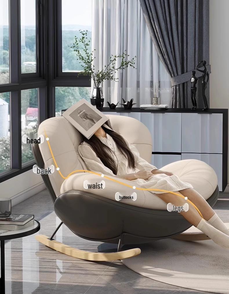 Luxury Snail Rocking Chair: Versatile Balcony & Living Room Sofa, Perfect for Relaxation & Leisure