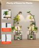 Plant Stand Indoor with Grow Lights, 166.5cm Tall 7-Tiered Lighted Plant Shelf, 2 Pack Metal Corner Plants Holder, 3 Timer & 10 Brightness, Half-Moon