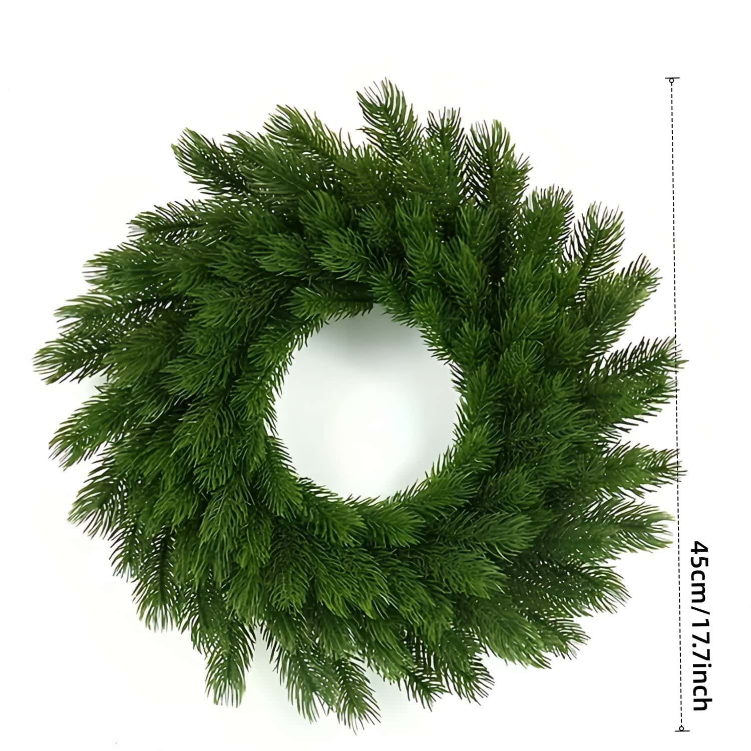 

1pc Artificial Christmas Wreath, Durable Plastic Xmas Decor- Wedding -Holiday Décor Christmas Wreaths For Front Door 45cm оливковый