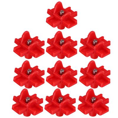 10Pcs Chicken Drinker Mouth Red Heads Automatic Feed Water Nipple Farming Water Nozzle
