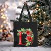 Christmas letter flower print niche trend tote bag shoulder bag