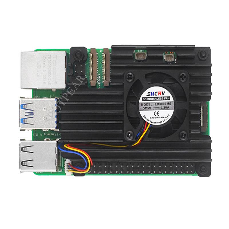 

Raspberry Pi 5 Aluminum Case with PWM Temp-Controlled Cooling Fan