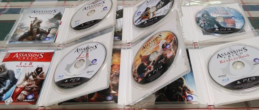 [USED] Sanitized/CIBPS3 Assassin's Creed Main Story 7-Game Complete Set (I, II, BH, Rev, III, IV, Rogue) Japanese Ver. NTSC-J