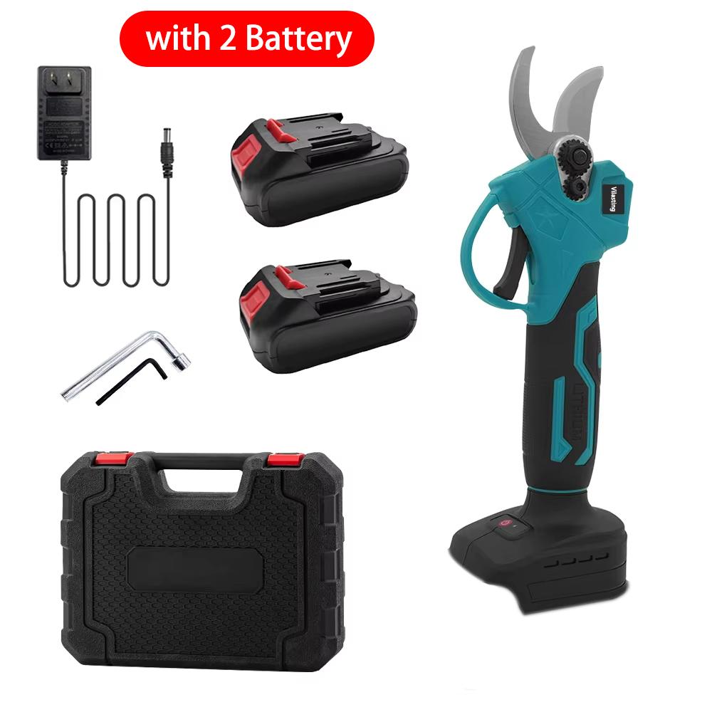 

Бесщеточные электрические секаторы Садовый электроинструмент Секатор Аккумуляторные электрические садовые ножницы Фруктовое дерево с 2 аккумуляторами 1 коробка