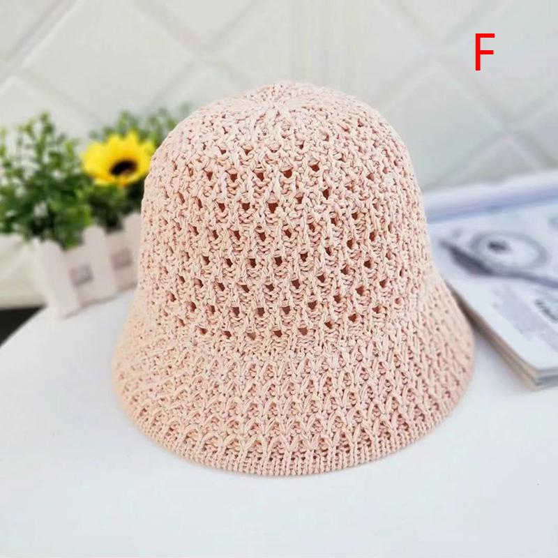 Bucket Hat Designer Wide Brim Women Bucket Hat Summer Straw Woven Sun Visor Hats Hollow Hat Striped Beach Hat