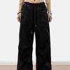 Streetwear Spring Summer Harem Casual Pants Men Elastic Waist Solid Cargo Pants Multi Pocket Loose Baggy Pants for Women