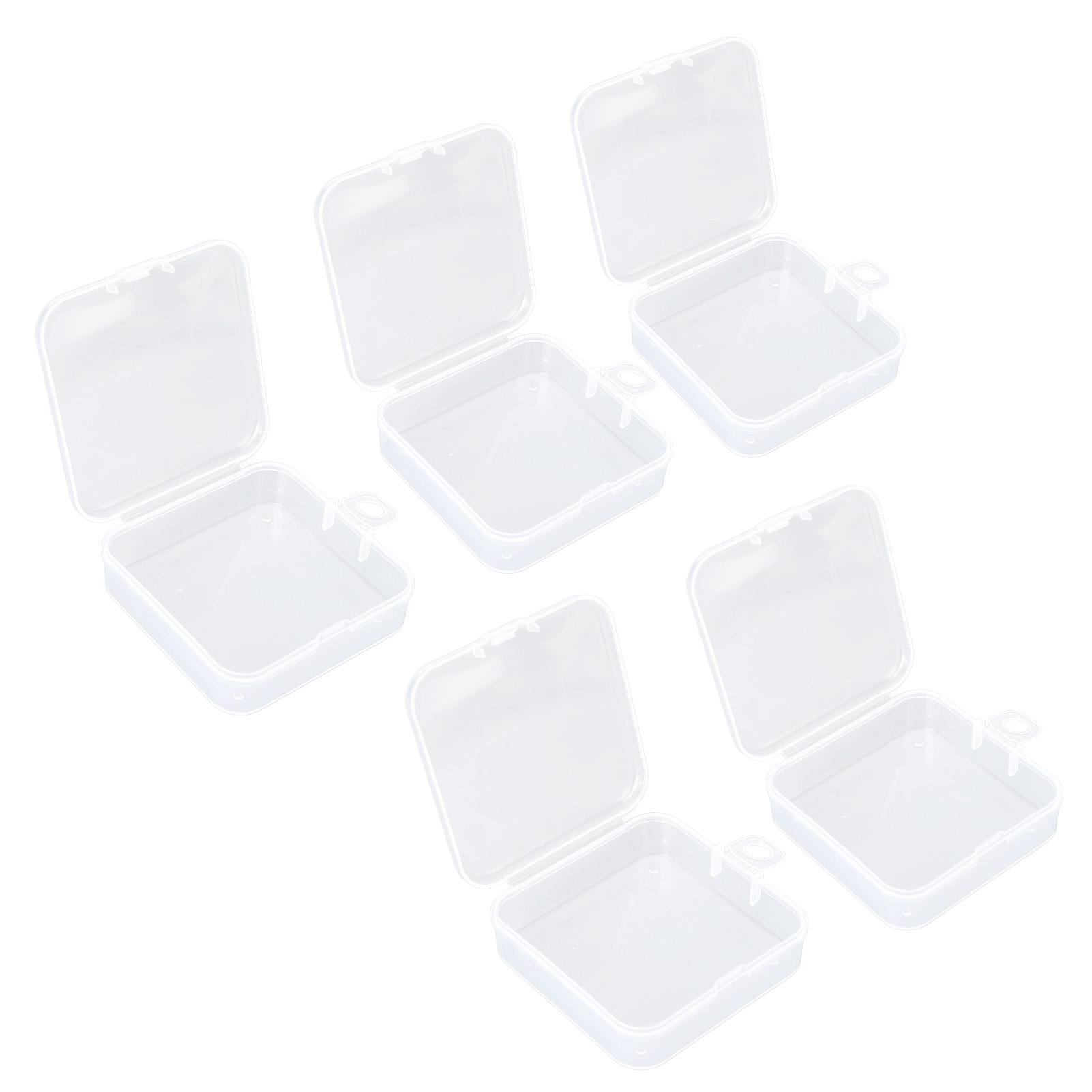 

5 шт. коробка для пуховки для макияжа прозрачный АБС-пластик прозрачный квадратный футляр для хранения ювелирных изделий для сережек