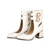 Fashion Women's Spring and Autumn Cool Boots Large 48 Small 32 Patent Leather Versatile New Single Shoes High Heels Women's Shoes