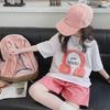 Mädchen Kurzarm Set, Sommerkleidung, Kinder Stilvolle Shorts, Kinder Mittlere Größe Lässiger Sport Zweiteiler