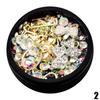 Rainbow  Jelly DIY Nail Art Sticker Rhinestone Fashion 3D Charms Wheel Manicure Rivet Stud