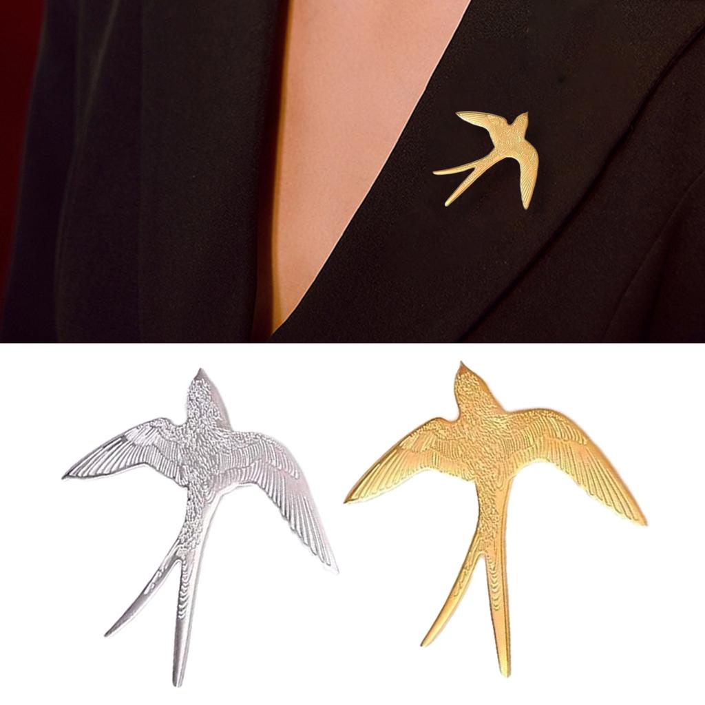 Elegant Swallow Bird Brooch Pin Cute Alloy Jewelry Lapel Pin Accessory For Women Men Casual Party Wedding Gift