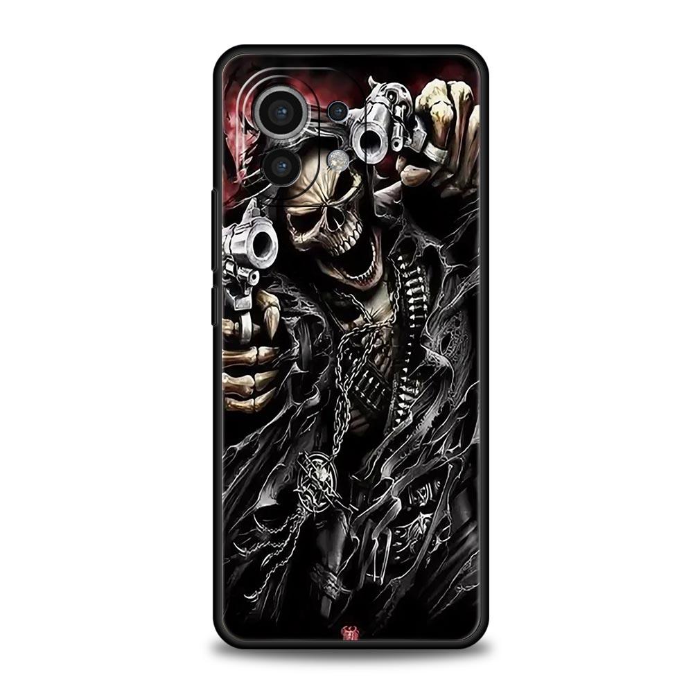 Grim Reaper Skull Skeleton Phone Case For Xiaomi Mi 15 14 Pro 13 12 11 Lite 10T 11T 12T 13T 14T Poco X6 X5 X4 X3 NFC F3 F4 Cover